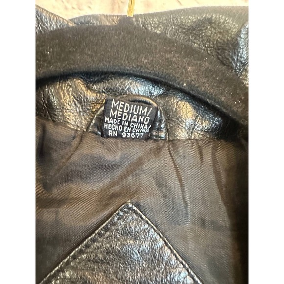 Jacqueline Ferrar Wilsons Leather Women's Black Leather Belted Coat Medium - Picture 5 of 10